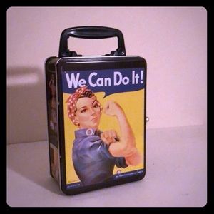 We can do it! Metal lunchbox